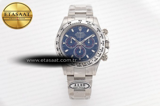 Daytona 116509 SS Clean 1:1 Best Edition Blue Dial on SS Bracelet SA4130 - Görsel 3