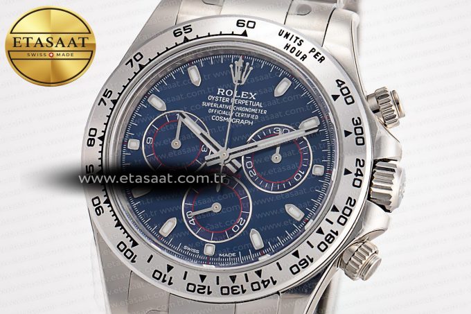 Daytona 116509 SS Clean 1:1 Best Edition Blue Dial on SS Bracelet SA4130 - Görsel 6