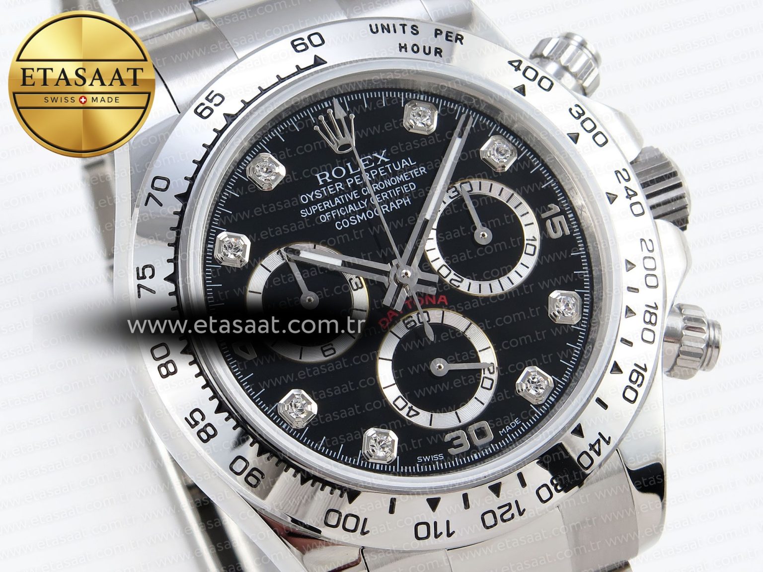 Rolex Daytona 116509 Black Diamonds Dial A7750 - Görsel 5