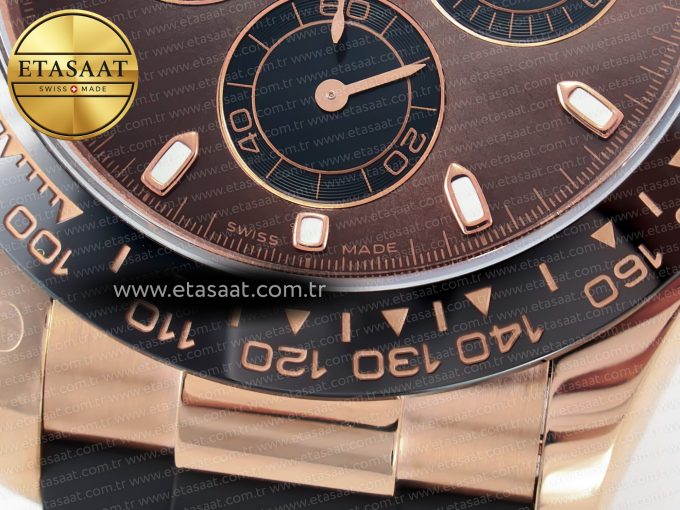 Daytona 116515 QF 1:1 Best Edition Brown Dial on Oysterflex Strap SH4130 V3 (Gain Weight) - Görsel 10