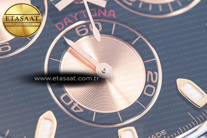 Daytona 116515 RG Clean Factory 1:1 Best Edition Black Ceramic Bezel Black Stick Dial on Oysterflex Rubber Strap A4130 - Görsel 12