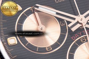 Daytona 116515 RG Clean Factory 1:1 Best Edition Black Ceramic Bezel Black Stick Dial on Oysterflex Rubber Strap A4130 - Görsel 13