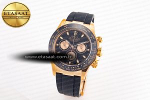 Daytona 116515 RG Clean Factory 1:1 Best Edition Black Ceramic Bezel Black Stick Dial on Oysterflex Rubber Strap A4130 - Görsel 2