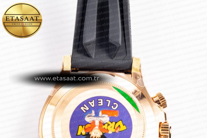 Daytona 116515 RG Clean Factory 1:1 Best Edition Black Ceramic Bezel Black Stick Dial on Oysterflex Rubber Strap A4130 - Görsel 20