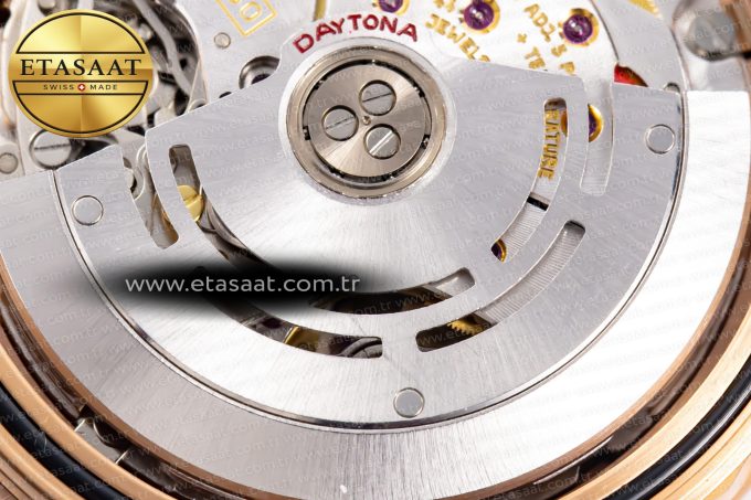 Daytona 116515 RG Clean Factory 1:1 Best Edition Black Ceramic Bezel Black Stick Dial on Oysterflex Rubber Strap A4130 - Görsel 22