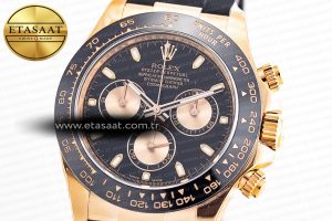 Daytona 116515 RG Clean Factory 1:1 Best Edition Black Ceramic Bezel Black Stick Dial on Oysterflex Rubber Strap A4130 - Görsel 4