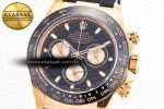 Daytona 116515 RG Clean Factory 1:1 Best Edition Black Ceramic Bezel Black Stick Dial on Oysterflex Rubber Strap A4130 - Görsel 4