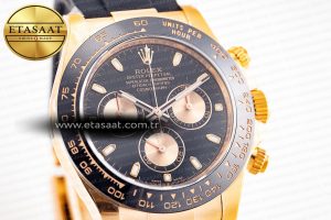 Daytona 116515 RG Clean Factory 1:1 Best Edition Black Ceramic Bezel Black Stick Dial on Oysterflex Rubber Strap A4130 - Görsel 6