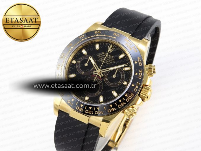 Daytona 116518 APSF 1:1 Best Edition Black Dial on Oysterflex Rubber Strap SH4130 - Görsel 2