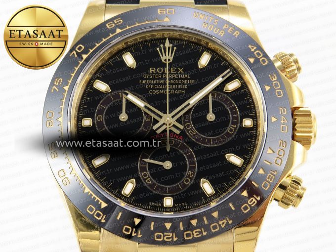 Daytona 116518 APSF 1:1 Best Edition Black Dial on Oysterflex Rubber Strap SH4130 - Görsel 4