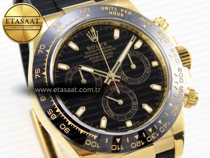 Daytona 116518 APSF 1:1 Best Edition Black Dial on Oysterflex Rubber Strap SH4130 - Görsel 5