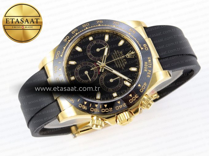 Daytona 116518 APSF 1:1 Best Edition Black Dial on Oysterflex Rubber Strap SH4130 - Görsel 7