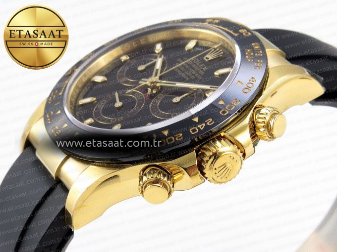 Daytona 116518 APSF 1:1 Best Edition Black Dial on Oysterflex Rubber Strap SH4130 - Görsel 8