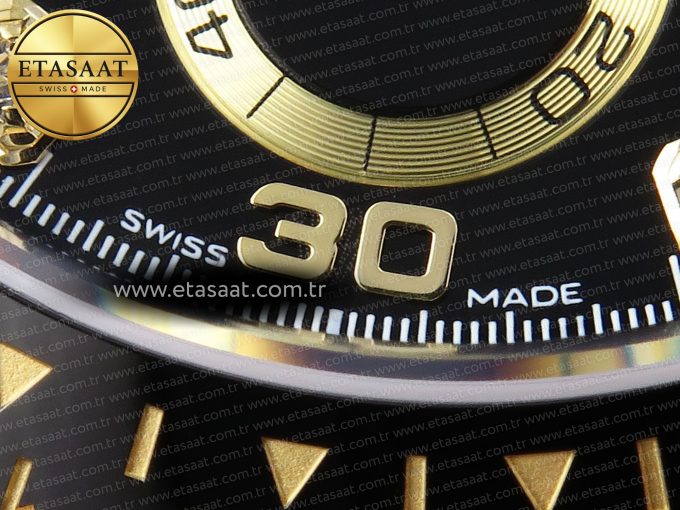 Daytona 116518 APSF 1:1 Best Edition Black Diamonds Dial on Oysterflex Rubber Strap SH4130 - Görsel 16