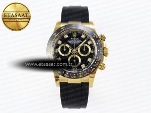 Daytona 116518 APSF 1:1 Best Edition Black Diamonds Dial on Oysterflex Rubber Strap SH4130 - Görsel 3