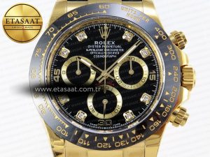 Daytona 116518 APSF 1:1 Best Edition Black Diamonds Dial on Oysterflex Rubber Strap SH4130 - Görsel 4
