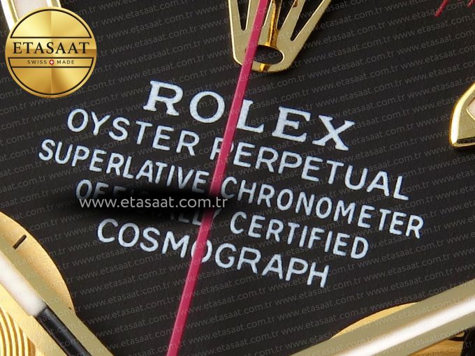 Daytona 116518 APSF 1:1 Best Edition Black/YG Dial on Oysterflex Rubber Strap SH4130 - Görsel 10