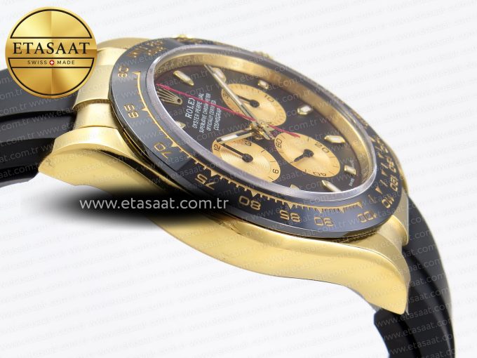Daytona 116518 APSF 1:1 Best Edition Black/YG Dial on Oysterflex Rubber Strap SH4130 - Görsel 8