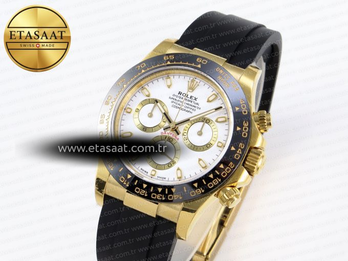 Daytona 116518 APSF 1:1 Best Edition White Dial on Oysterflex Rubber Strap SH4130 - Görsel 2
