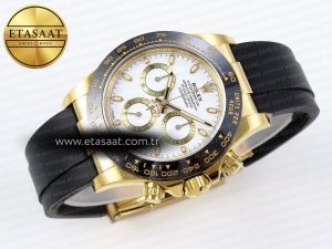 Daytona 116518 APSF 1:1 Best Edition White Dial on Oysterflex Rubber Strap SH4130 - Görsel 7