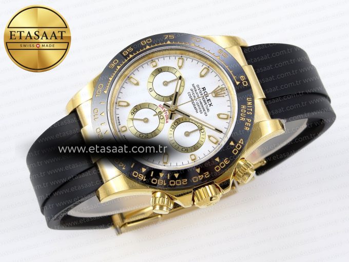 Daytona 116518 APSF 1:1 Best Edition White Dial on Oysterflex Rubber Strap SH4130 - Görsel 7