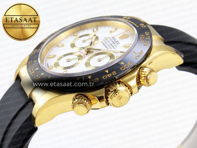 Daytona 116518 APSF 1:1 Best Edition White Dial on Oysterflex Rubber Strap SH4130 - Görsel 8