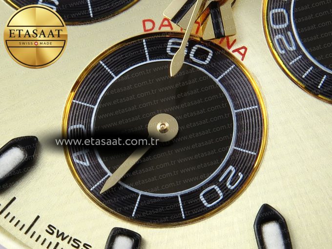 Daytona 116518 APSF 1:1 Best Edition YG/Black Dial on Oysterflex Rubber Strap SH4130 - Görsel 12
