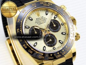 Daytona 116518 APSF 1:1 Best Edition YG/Black Dial on Oysterflex Rubber Strap SH4130 - Görsel 5