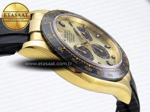Daytona 116518 APSF 1:1 Best Edition YG/Black Dial on Oysterflex Rubber Strap SH4130 - Görsel 9