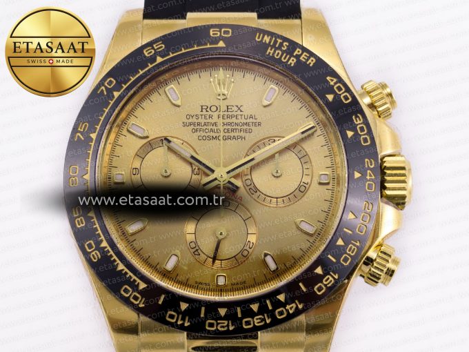 Daytona 116518 Clean 1:1 Best Edition YG Dial on Oysterflex Strap SA4130 - Görsel 4