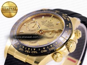 Daytona 116518 Clean 1:1 Best Edition YG Dial on Oysterflex Strap SA4130 - Görsel 7