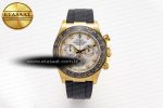 Daytona 116518 Clean Factory 1:1 Best Edition White Pearl Diamonds Dial on Oysterflex Rubber Strap SA4130 - Görsel 3