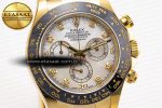 Daytona 116518 Clean Factory 1:1 Best Edition White Pearl Diamonds Dial on Oysterflex Rubber Strap SA4130 - Görsel 5