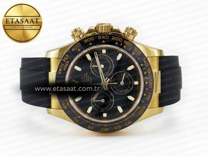 Daytona 116518 QF 1:1 Best Edition Black Dial on Oysterflex Strap SH4130 V3 (Gain Weight) - Görsel 14