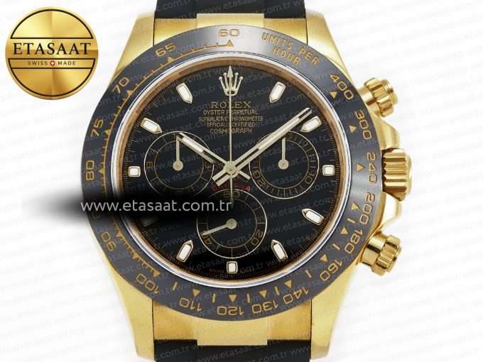 Daytona 116518 QF 1:1 Best Edition Black Dial on Oysterflex Strap SH4130 V3 (Gain Weight) - Görsel 4