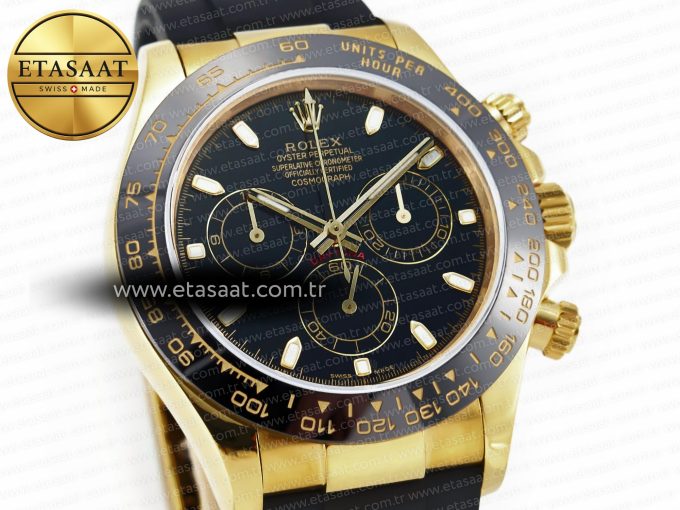 Daytona 116518 QF 1:1 Best Edition Black Dial on Oysterflex Strap SH4130 V3 (Gain Weight) - Görsel 6