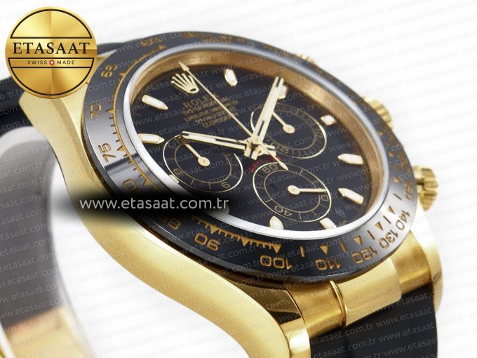 Daytona 116518 QF 1:1 Best Edition Black Dial on Oysterflex Strap SH4130 V3 (Gain Weight) - Görsel 7