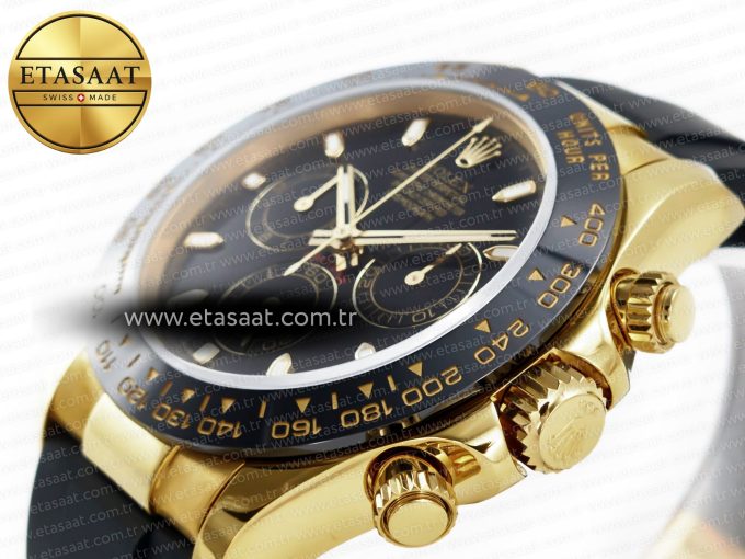 Daytona 116518 QF 1:1 Best Edition Black Dial on Oysterflex Strap SH4130 V3 (Gain Weight) - Görsel 8