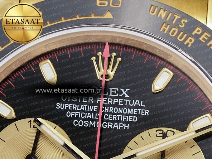 Daytona 116518 QF 1:1 Best Edition Black/YG Dial on Oysterflex Strap SH4130 V3 (Gain Weight) - Görsel 10