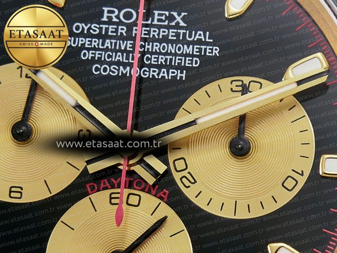 Daytona 116518 QF 1:1 Best Edition Black/YG Dial on Oysterflex Strap SH4130 V3 (Gain Weight) - Görsel 11