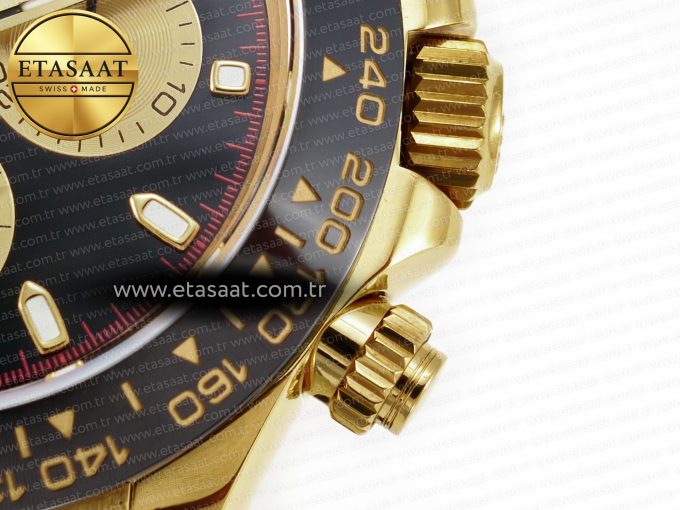 Daytona 116518 QF 1:1 Best Edition Black/YG Dial on Oysterflex Strap SH4130 V3 (Gain Weight) - Görsel 13