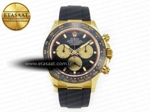 Daytona 116518 QF 1:1 Best Edition Black/YG Dial on Oysterflex Strap SH4130 V3 (Gain Weight) - Görsel 3