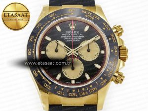 Daytona 116518 QF 1:1 Best Edition Black/YG Dial on Oysterflex Strap SH4130 V3 (Gain Weight) - Görsel 4
