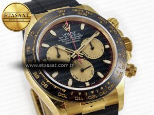 Daytona 116518 QF 1:1 Best Edition Black/YG Dial on Oysterflex Strap SH4130 V3 (Gain Weight) - Görsel 5