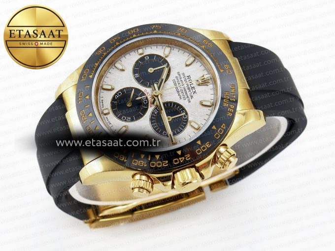 Daytona 116518 QF 1:1 Best Edition Meteorite Dial on Oysterflex Strap SH4130 V3 (Gain Weight) - Görsel 14