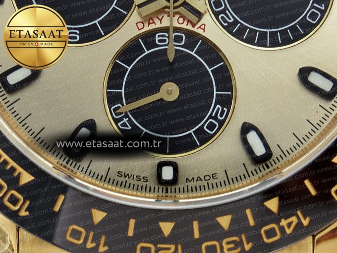 Daytona 116518 QF 1:1 Best Edition YG/Black Dial on Oysterflex Strap SH4130 V3 (Gain Weight) - Görsel 11
