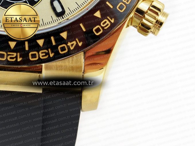 Daytona 116518 QF 1:1 Best Edition YG/Black Dial on Oysterflex Strap SH4130 V3 (Gain Weight) - Görsel 12