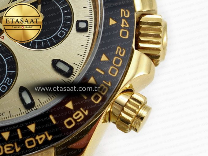 Daytona 116518 QF 1:1 Best Edition YG/Black Dial on Oysterflex Strap SH4130 V3 (Gain Weight) - Görsel 13