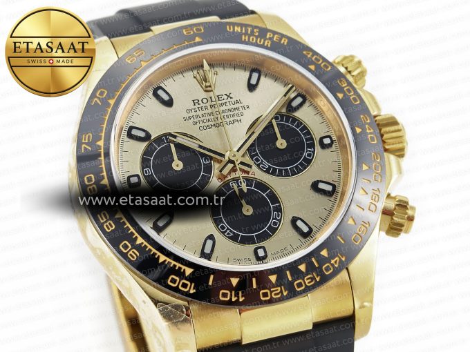 Daytona 116518 QF 1:1 Best Edition YG/Black Dial on Oysterflex Strap SH4130 V3 (Gain Weight) - Görsel 5