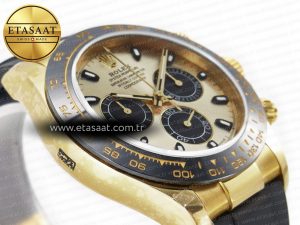 Daytona 116518 QF 1:1 Best Edition YG/Black Dial on Oysterflex Strap SH4130 V3 (Gain Weight) - Görsel 7